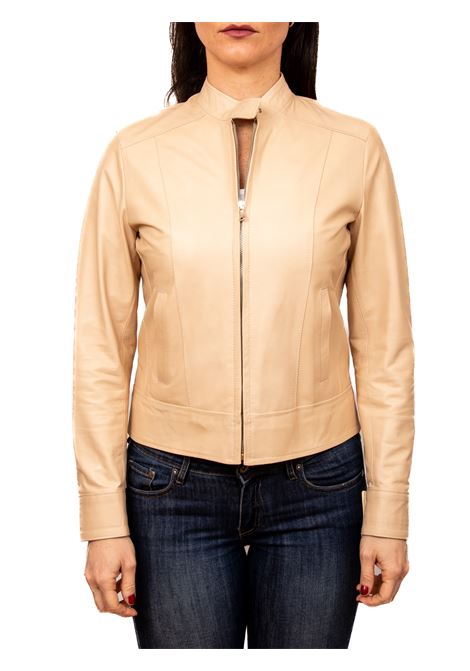 Cream 361 leather jacket PK BY PASKAL | 361NAPPA COL-CREMA